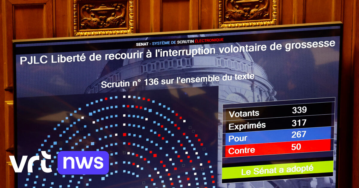 Franse Senaat keurt voorstel goed om recht op abortus te verankeren in de grondwet VRT NWS nieuws