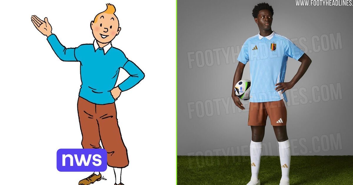 Un maillot bleu ciel et un short brun, en hommage à Tintin, voici la ...