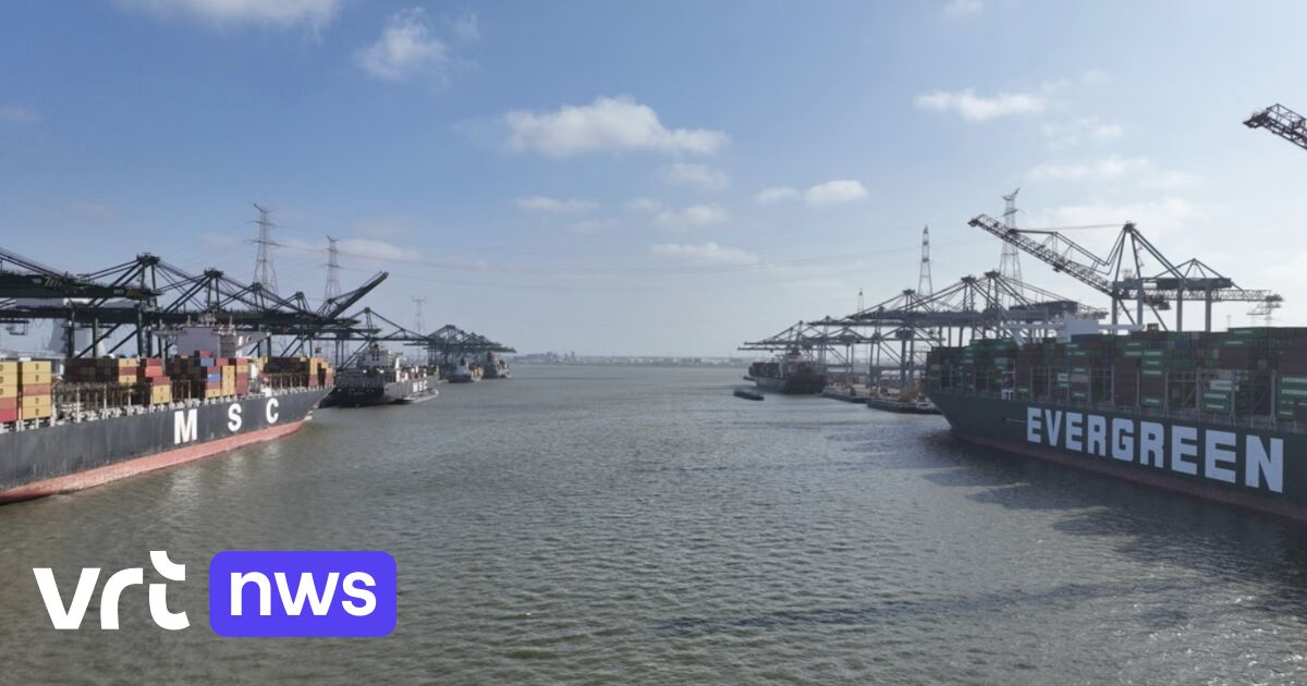 Olie in de haven. Schepen kunnen niet varen.