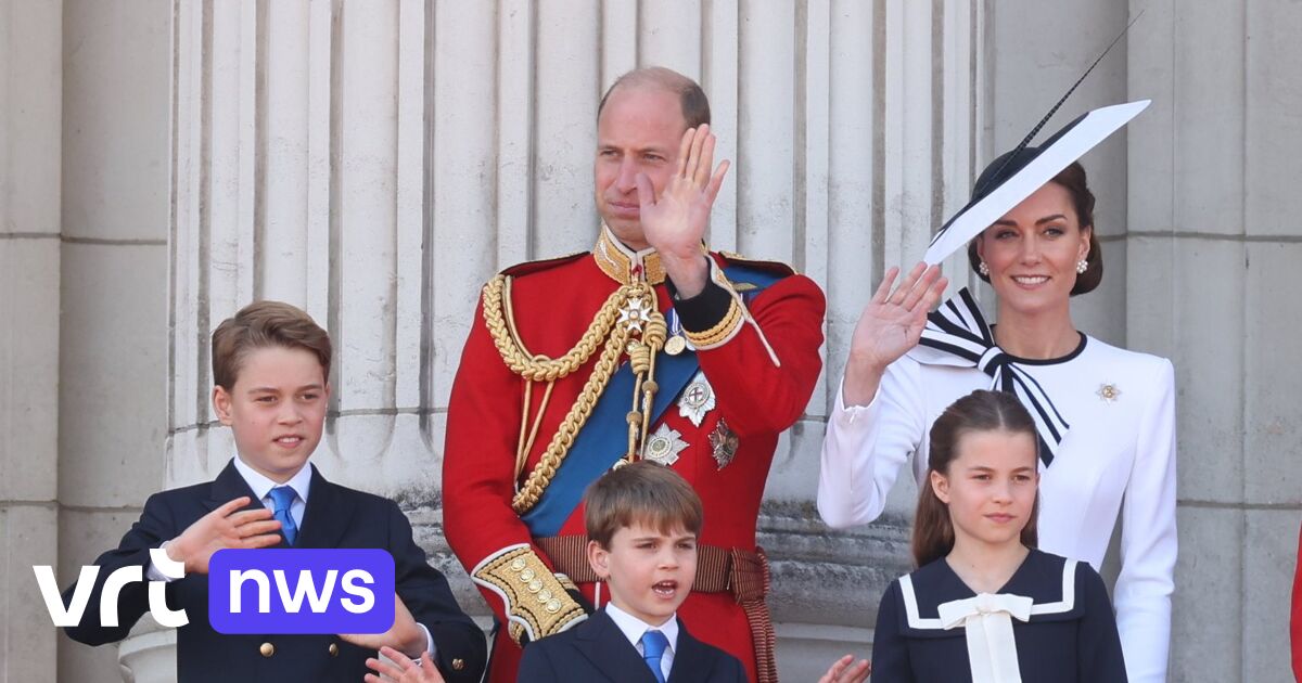 BEKIJK – Britse prinses Kate samen met haar gezin op balkon van Buckingham Palace, voor het eerst sinds kankerdiagnose - VRT.be