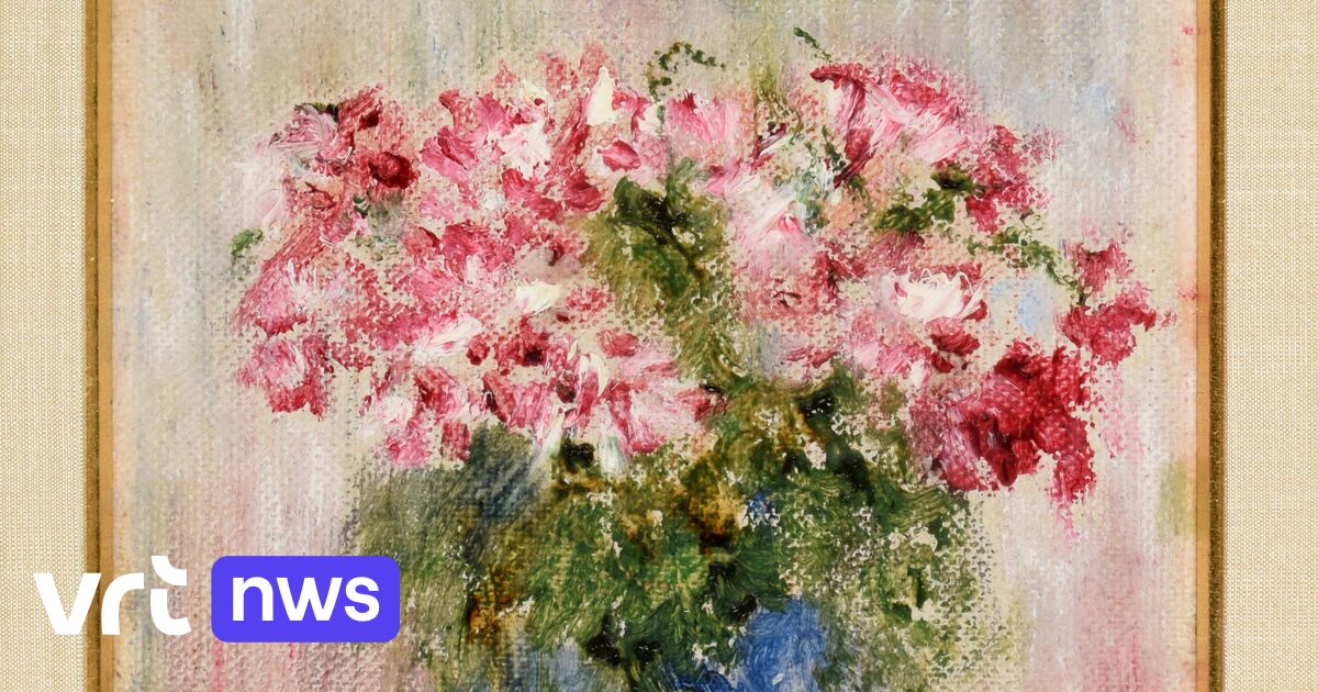 Ensor、NATURE MORTE AVEC EVENTAILE Order Artwork Replica Nature morte au vase et a l` eventail