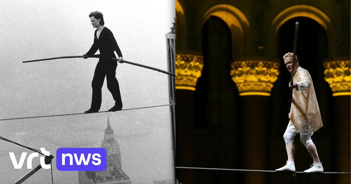 ニューヨークのツインタワー間の象徴的な綱渡りから50年、フィリップ・プティが再びスタントを披露（大聖堂にて）