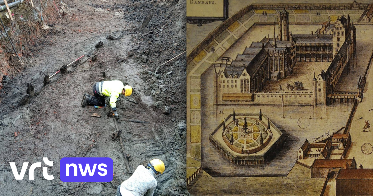 Archeologen ontdekken restanten van oorspronkelijk middeleeuws Prinsenhof in Gent