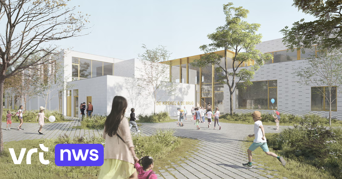 Eerste steen gelegd van nieuwe school in Haaltert: leerlingen uit buitengewoon en gewoon basisonderw