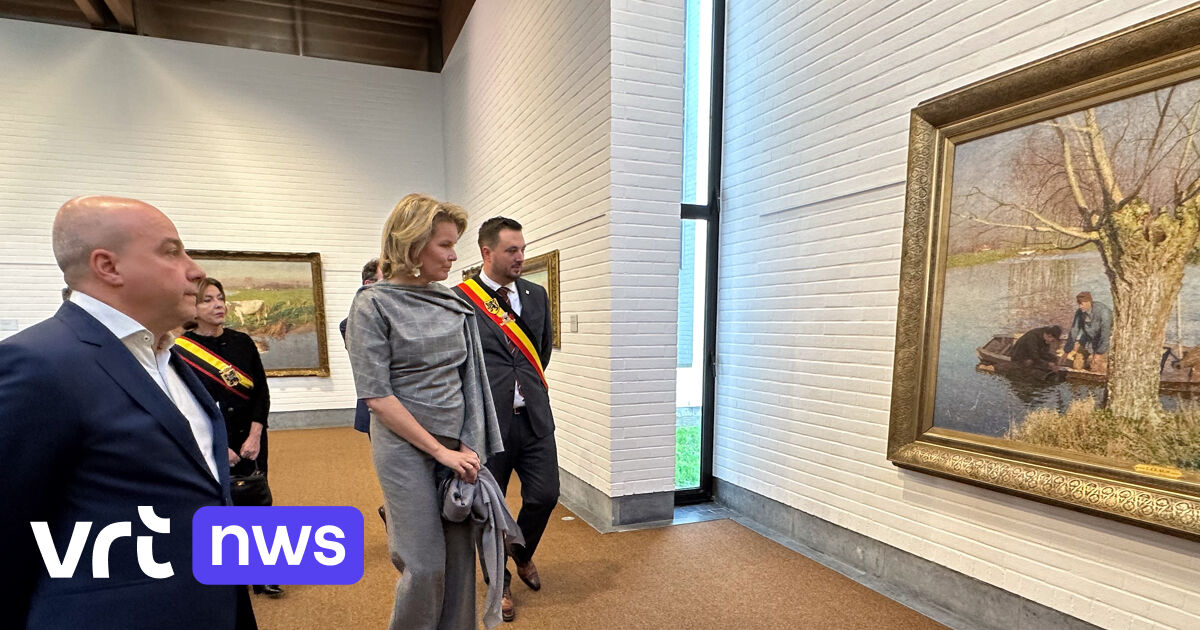 Queen Mathilde Visits Emile Claus Exhibition in Deinze