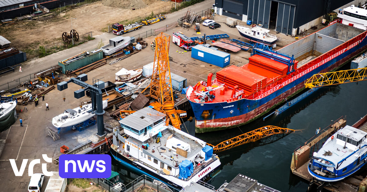 Torenkraan breekt doormidden in Nederlands Limburg: 2 gewonden