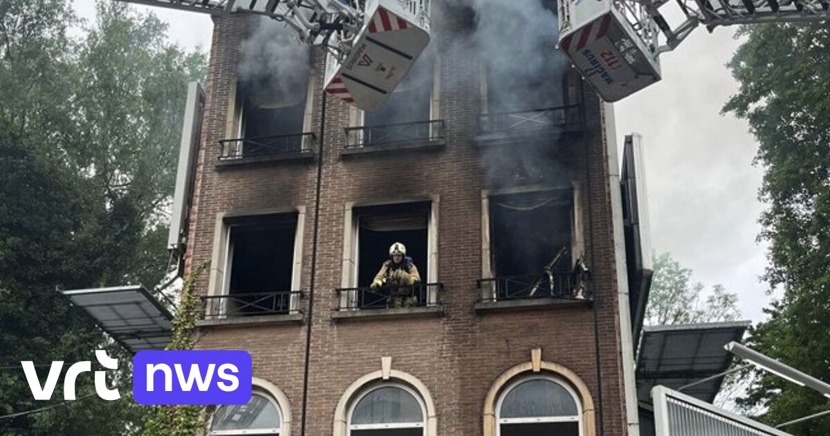 Kraakpand zwaar beschadigd door brand in Sint-Agatha-Berchem