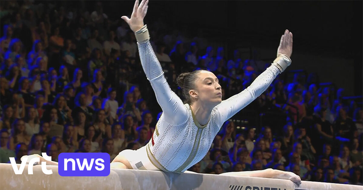 Dubbel goud! Nina Derwael verovert op de balk tweede titel op EK turnen