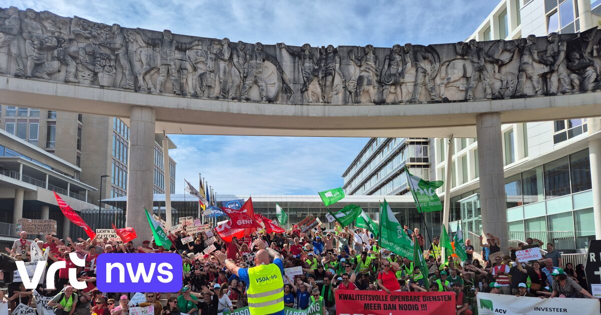 Hunderte streiken und demonstrieren in Gent gegen Sparmaßnahmen: Keine Müllabfuhr und Beeinträchtigungen bei Kitas