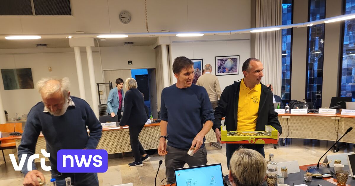 Imkers bedanken stadsbestuur Geel met potje honing voor strijd tegen Aziatische hoornaars