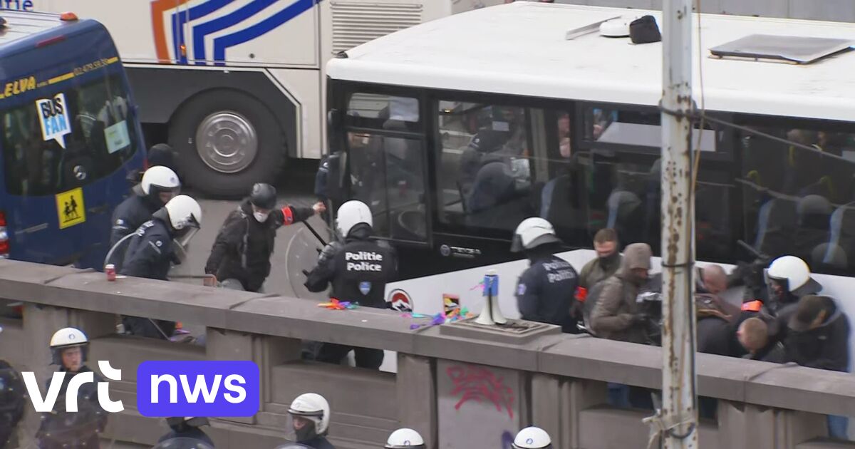 Brussels police arrest dozens of protesters during union demo (VIDEO)