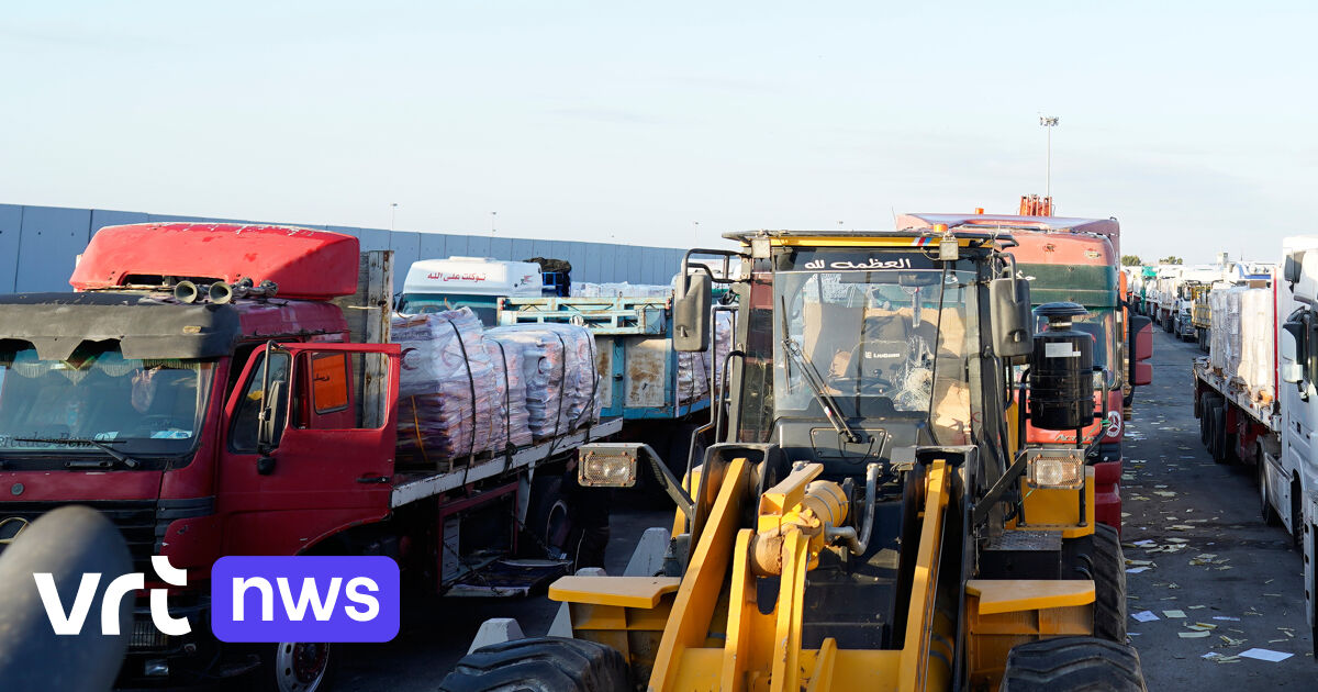 LIVE Konvooi met zwaar materiaal uit Egypte komt aan in Gaza om naar lichamen van gijzelaars te zoek