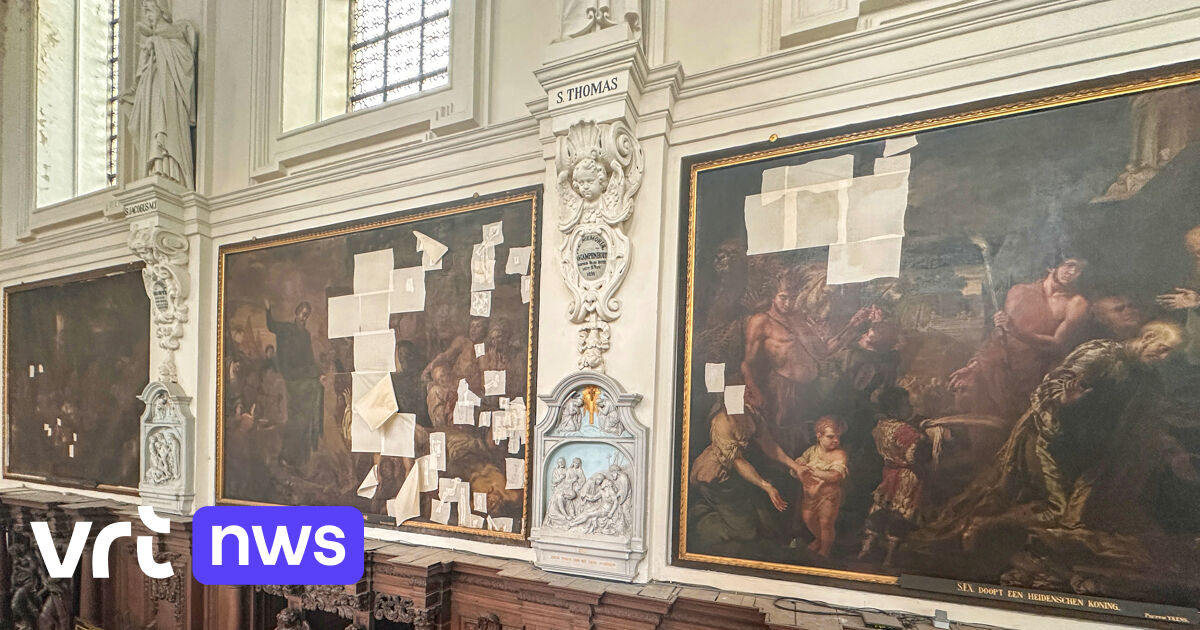 Hoogdringende renovatie enorme schilderijen in Sint-Pieter-en-Pauluskerk in Mechelen gebeurt in de k