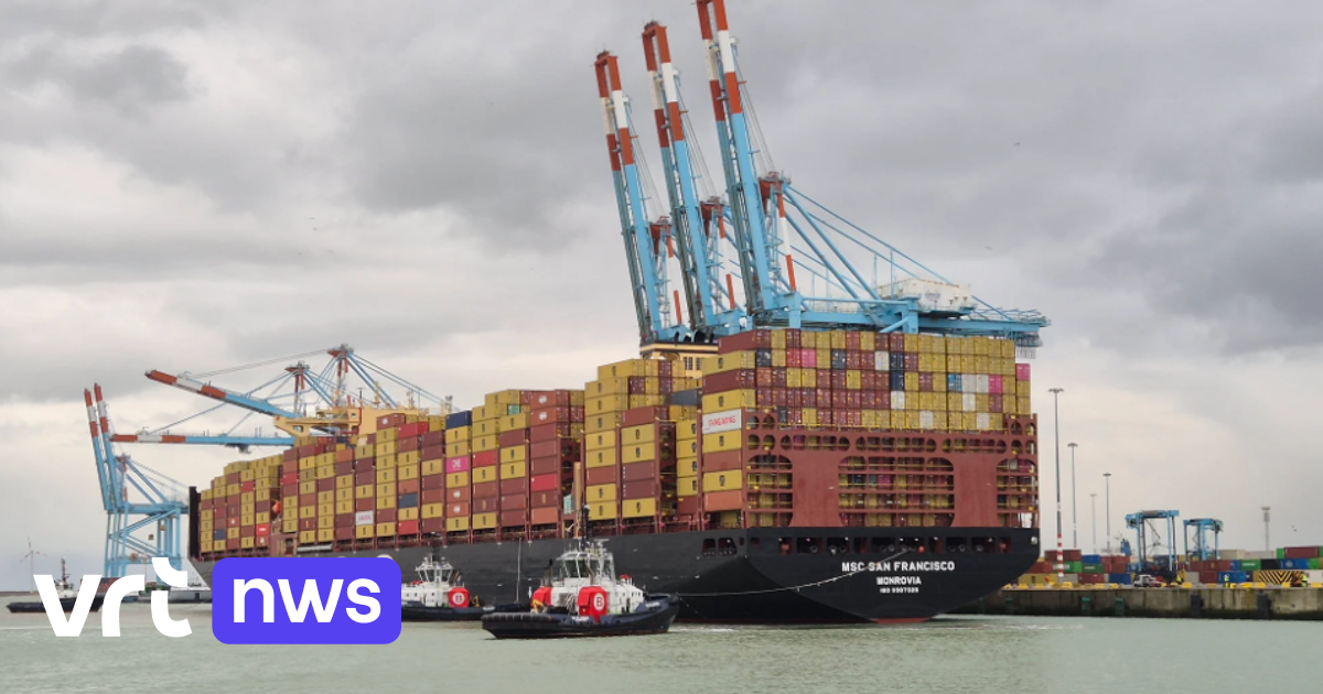 Containerschiff mit Rekordtiefgang von 16,80 Metern in Zeebrügge: "40.000 Tonnen zusätzliche Ladung möglich"