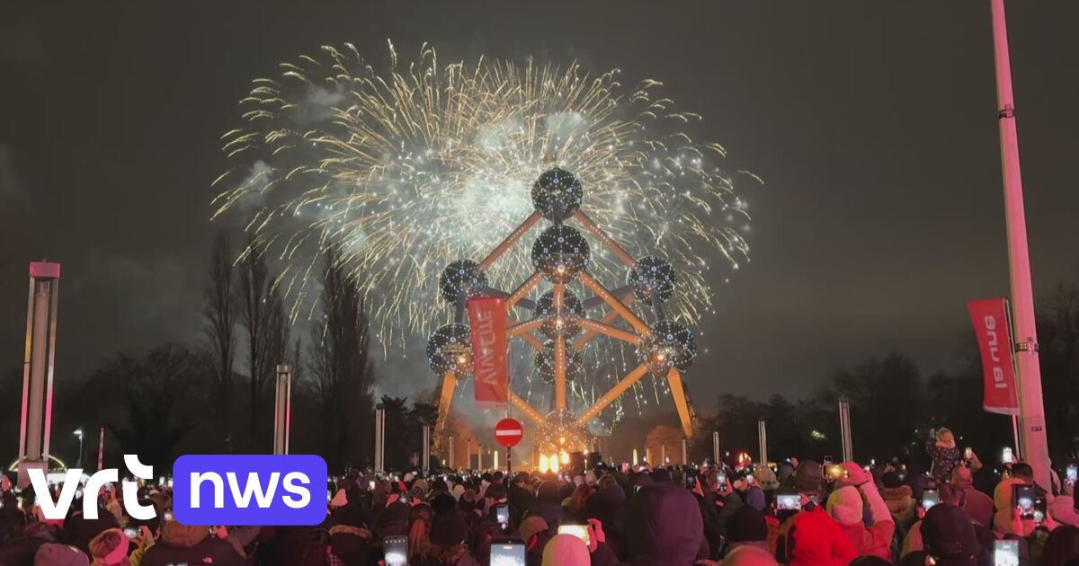 60,000 people watch New Year’s fireworks display at the Atomium in