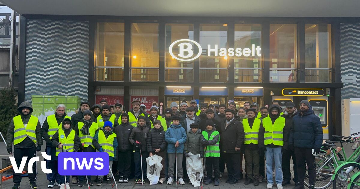 Jaarlijkse traditie: Ahmadiyya Moslim Gemeenschap ruimt, na oudjaar, straten op in Hasselt en Genk