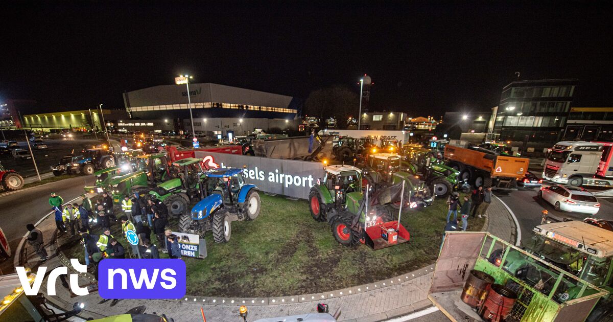 Des agriculteurs bloquent un accès à l&rsquo;aéroport de fret à Zaventem et veulent rester à Brucargo jusqu&rsquo;à samedi | VRT NWS: le site d&rsquo;information de référence