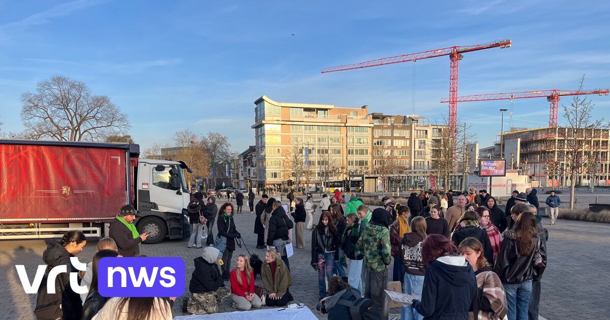 Limburgse scholieren protesteren tegen plannen Demir in Hasselt en Lummen: 