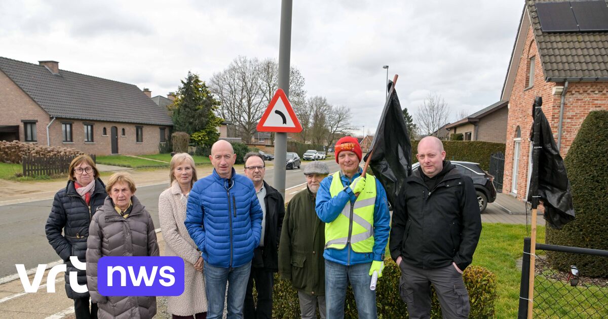 Inwoners Beringen hangen zwarte vlaggen uit tegen heraanleg Tessenderlosesteenweg