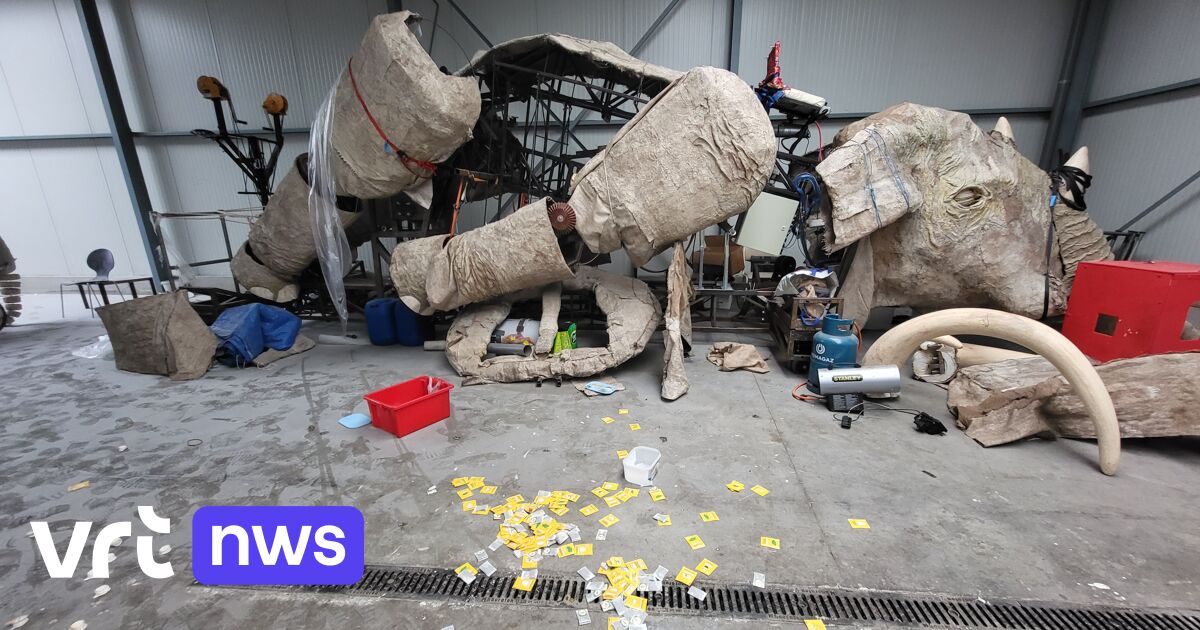 Vandalen vernielen decorstukken en materiaal van de vzw Kaaimannen in Schelle: 