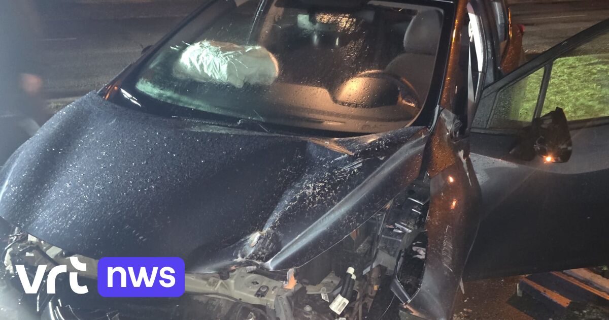 Auto in voortuin in Heusden-Zolder: veel schade, slachtoffer lichtgewond