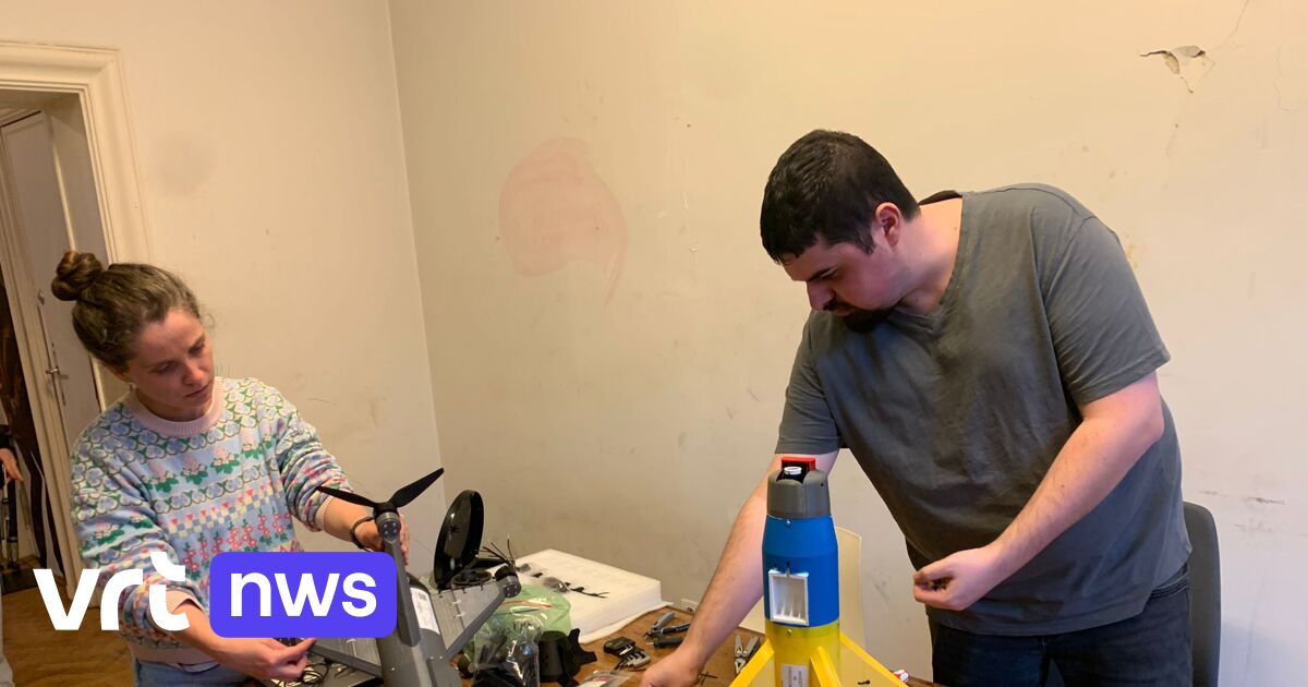 Freiwillige bauen auch in Brüssel Drohnen für die Ukraine, die russische Kampfdrohnen abzuwehren sollen