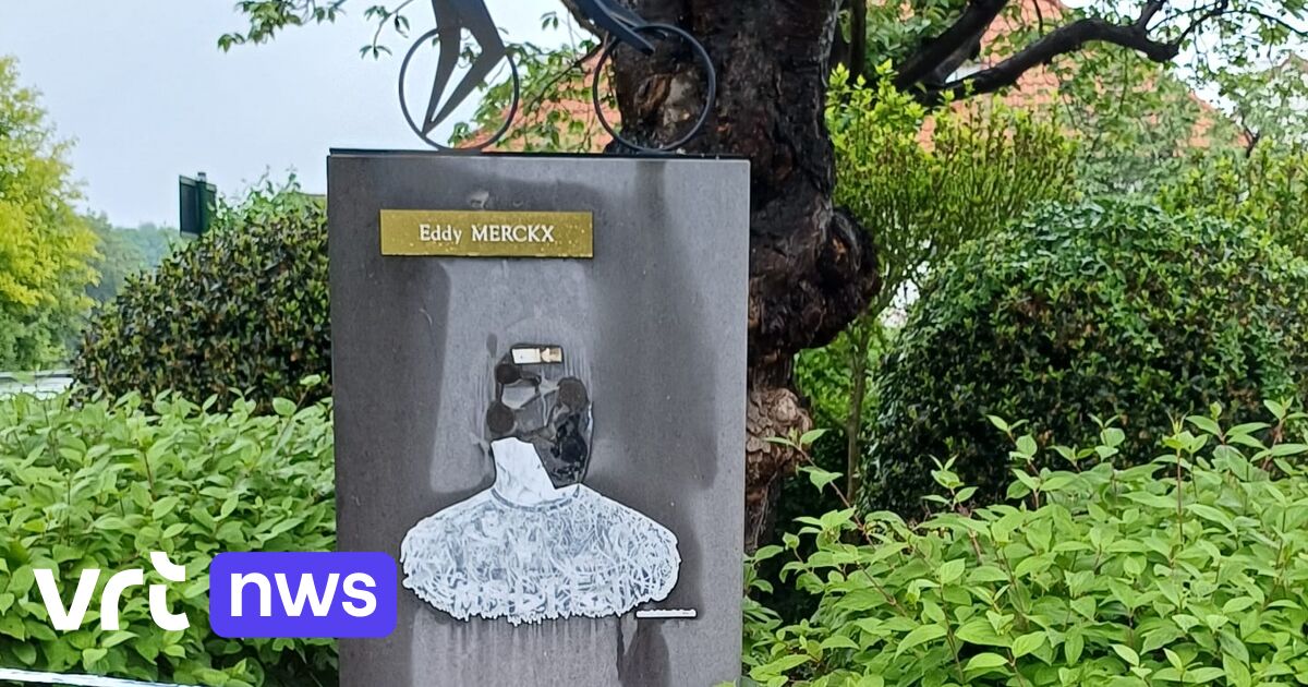 Monument van Eddy Merckx is stuk gemaakt.
