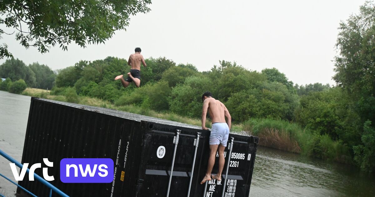 Politie Menen neemt kleren in beslag van zwemmers in verboden Leiearm: "Zonder kleren moeten ze wel uit het water komen"