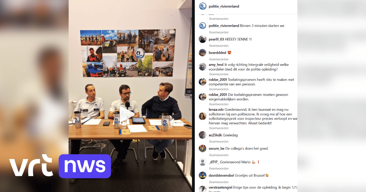Foto bij: Politiezone Rivierenland gaat live op Instagram om vragen te beantwoorden: "Dichter bij de burger en vooral jongeren"