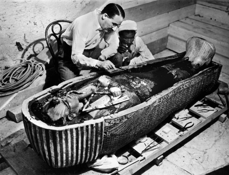 Oude Egyptische Wandtapijt met Hiërogliefen en Farao's - 100x70cm