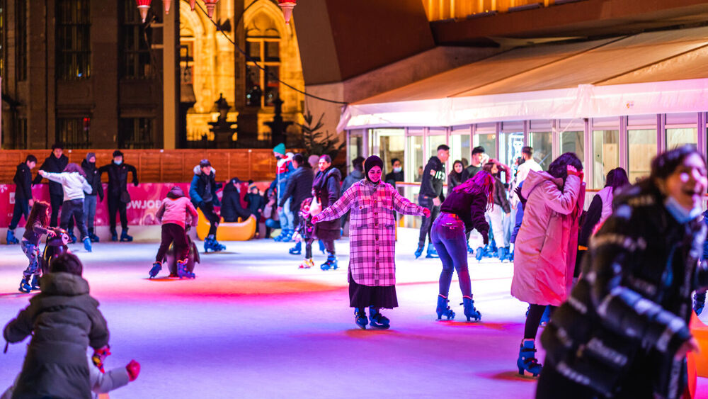 Foto Na 3 jaar rolschaatsen konden liefhebbers dit jaar weer schaatsen op ijs. Foto: VisitGent - Corlazzoli