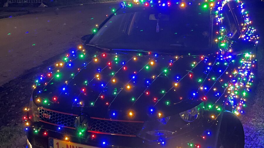 20 stuks reflecterende kerst auto magneten set, 12 stuks Xmas vakantie kerstverlichting lamp magneet set voor Xmas vakantie winter party auto, garage, brievenbus, koelkast sticker met 8 magneet draad
