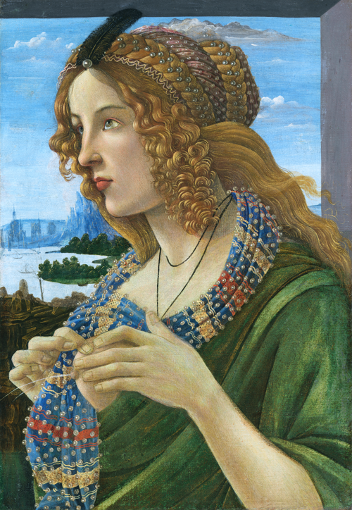 Foto Sandro Botticelli (attribué à), Portrait allégorique d'une femme (probablement Simonetta Vespucci), vers 1490 Privéverzameling