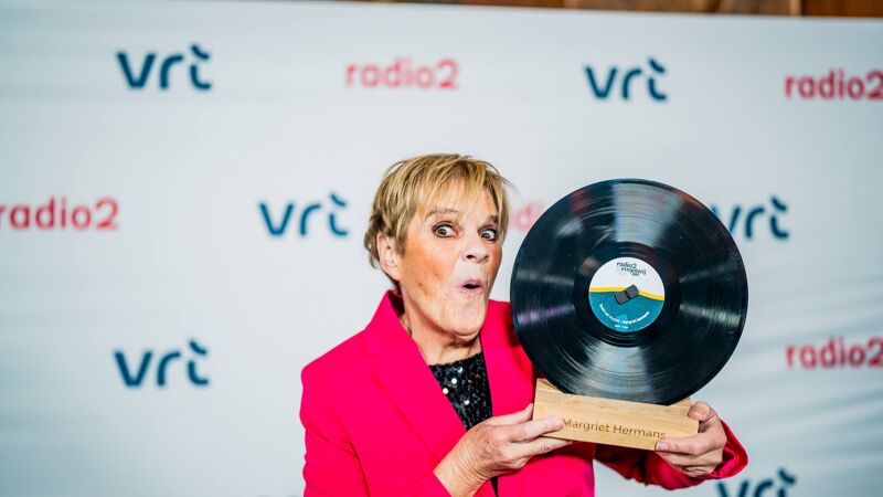 Foto Margriet Hermans werd in november 2023 opgenomen in de Radio2 Eregalerij. Foto: VRT