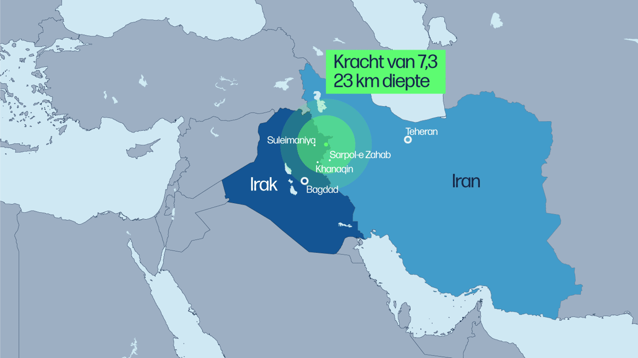 Meer dan 450 doden na zware aardbeving in Iran en