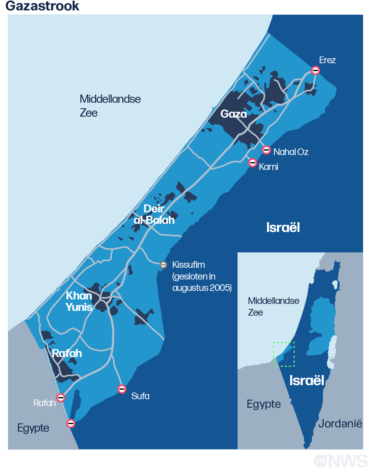 De Gazastrook brandpunt tussen Israël en