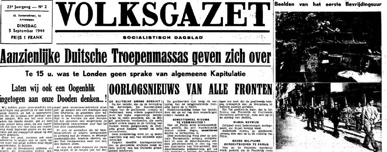 75 Jaar Geleden: De Eerste Kranten In Bevrijd België En Het Einde Van ...