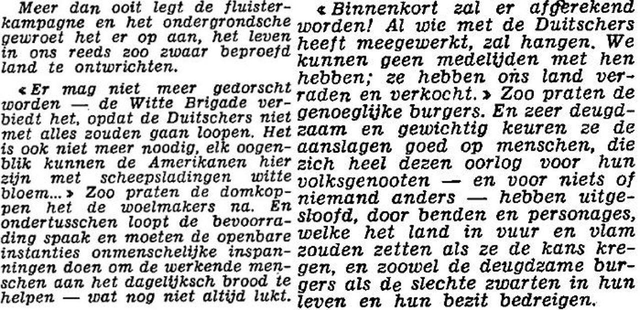 75 Jaar Geleden: De Eerste Kranten In Bevrijd België En Het Einde Van ...