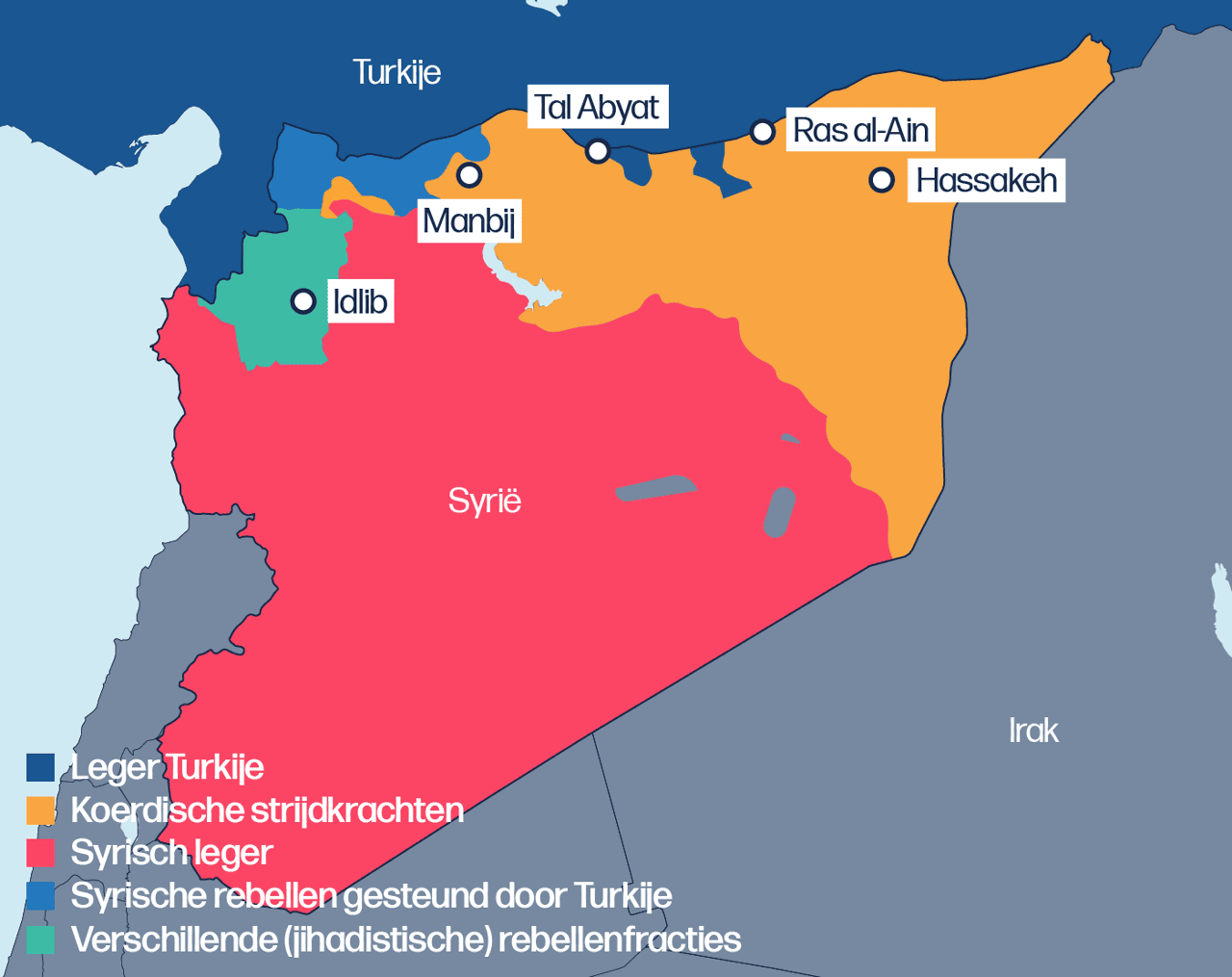 Wie zijn de strijdende partijen in het noorden van Syrië precies, en