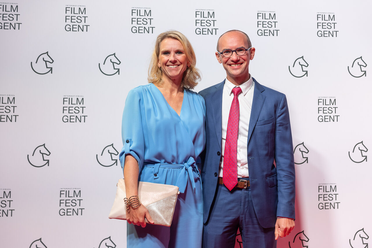 Alderman of Ghent Sofie Bracke (Open VLD) and partner Alderman of Ghent Sofie Bracke (Open VLD) and partner