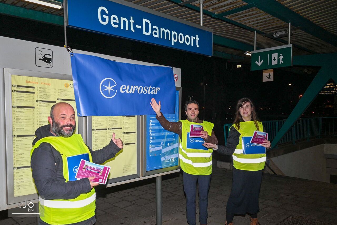 Treinreizigers Voeren Actie In Gent Tegen Plannen Om "Dampoort Express ...