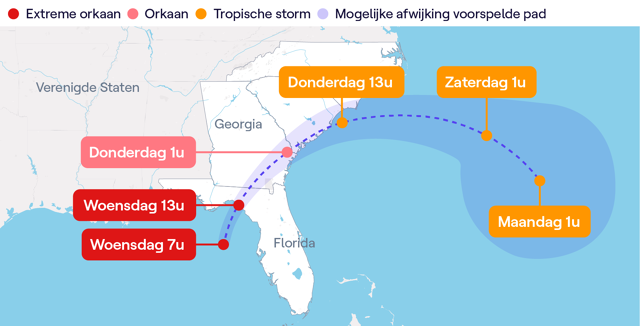 Orkaan Idalia Raast Over Amerikaanse Staten Florida En Georgia: Huizen ...