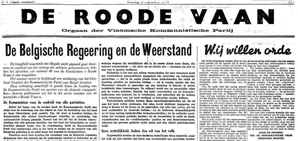 75 Jaar Geleden: De Eerste Kranten In Bevrijd België En Het Einde Van ...