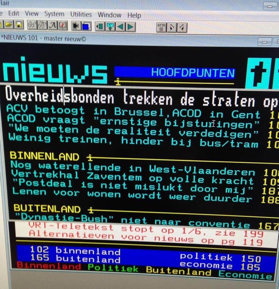Bijna 8 jaar na VRT trekt ook RTBF de stekker uit Teletekst VRT NWS