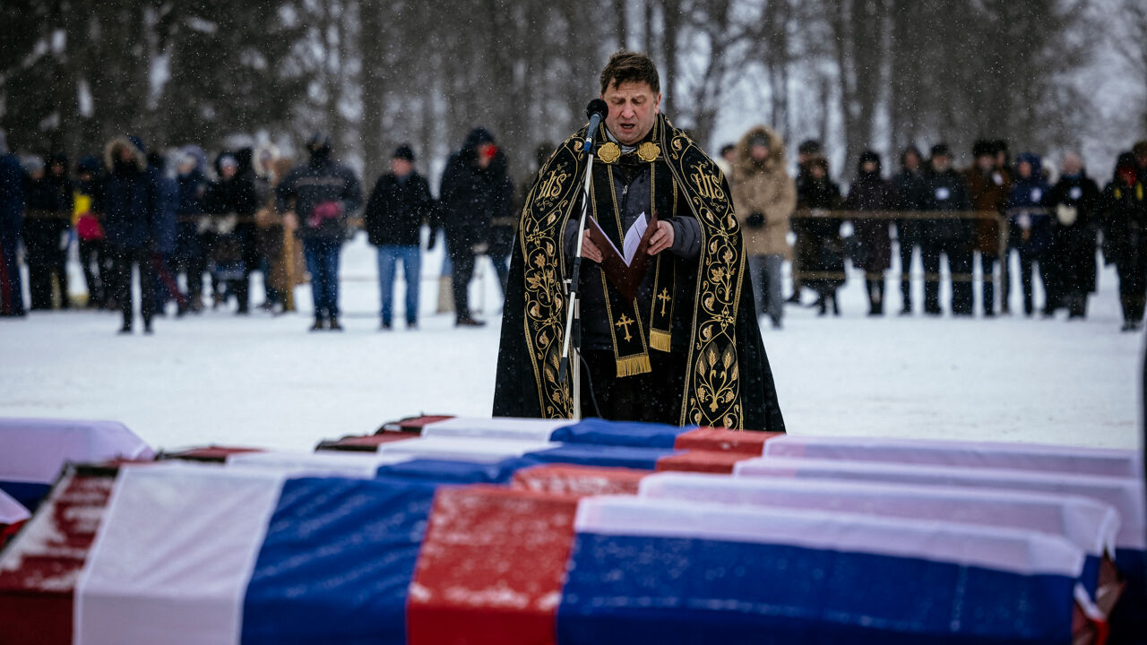 Franse en Russische soldaten die sneuvelden tijdens Franse en Russische soldaten die sneuvelden tijdens