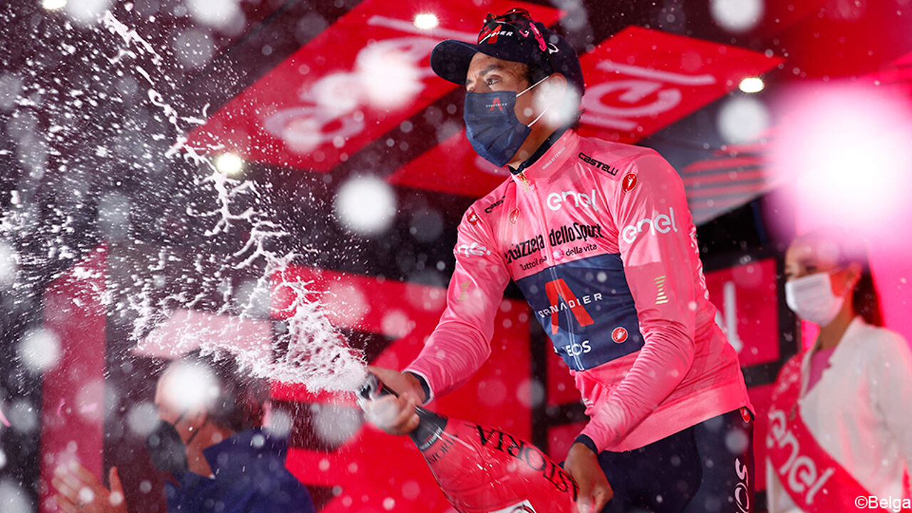 Egan Bernal zal zijn eindzege in de Giro niet verdedigen.
