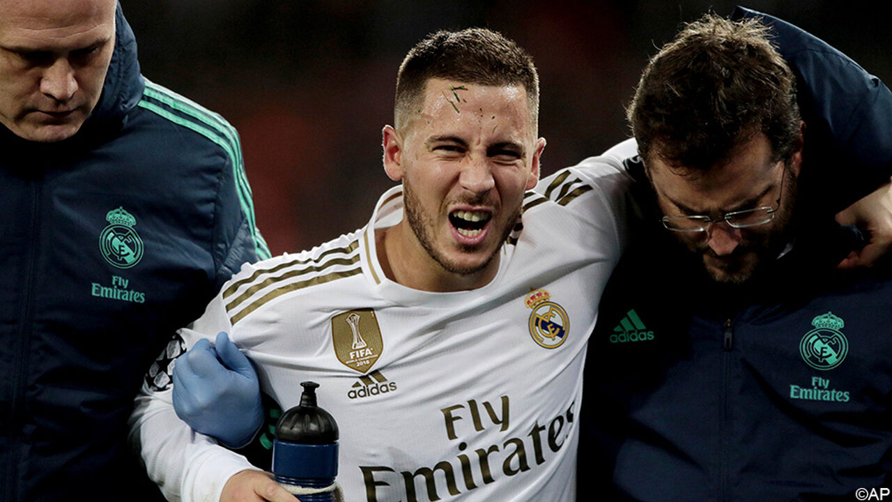 Hazard is het bekendste blessuregeval bij Real Madrid, dat vorig seizoen de kroon spande met 114 cases.