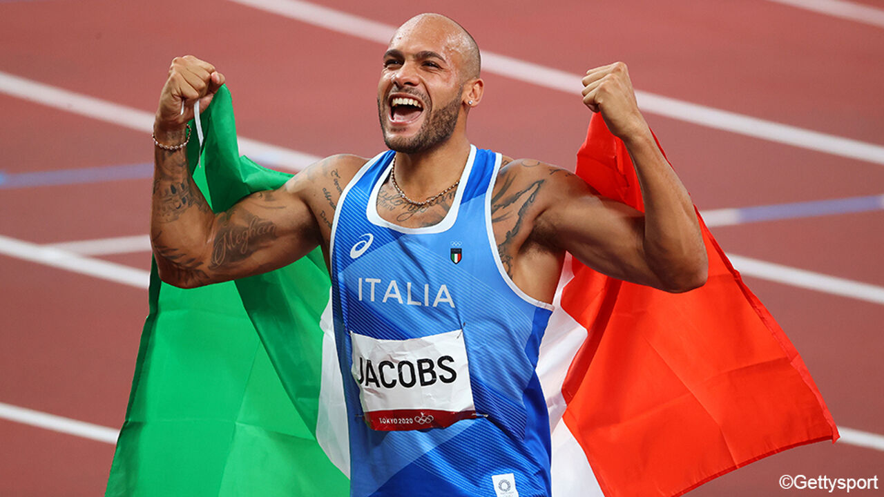 De Italiaanse sprinter Jacobs verdient 180.000 euro aan zijn gouden medaille