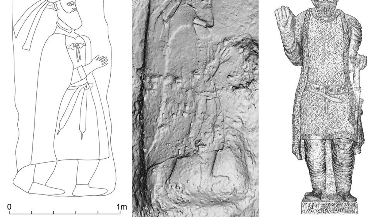 a) petroglifo a Merquoli, b) petroglifo a Rabbaneh. c) Statua di Hatra del re Atulu/Atalus degli Adiabei. a) petroglifo a Merquoli, b) petroglifo a Rabbaneh. c) Statua di Hatra del re Atulu/Atalus degli Adiabei.