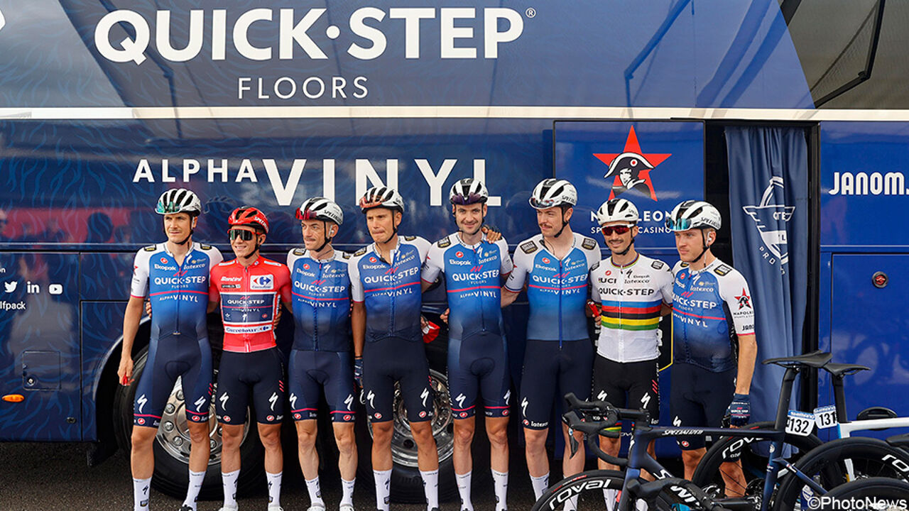 Vervaeke, Evenepoel, Devenyns, Masnada, Serry (opgave door corona), Cavagna, Alaphilippe, Van Wilder.